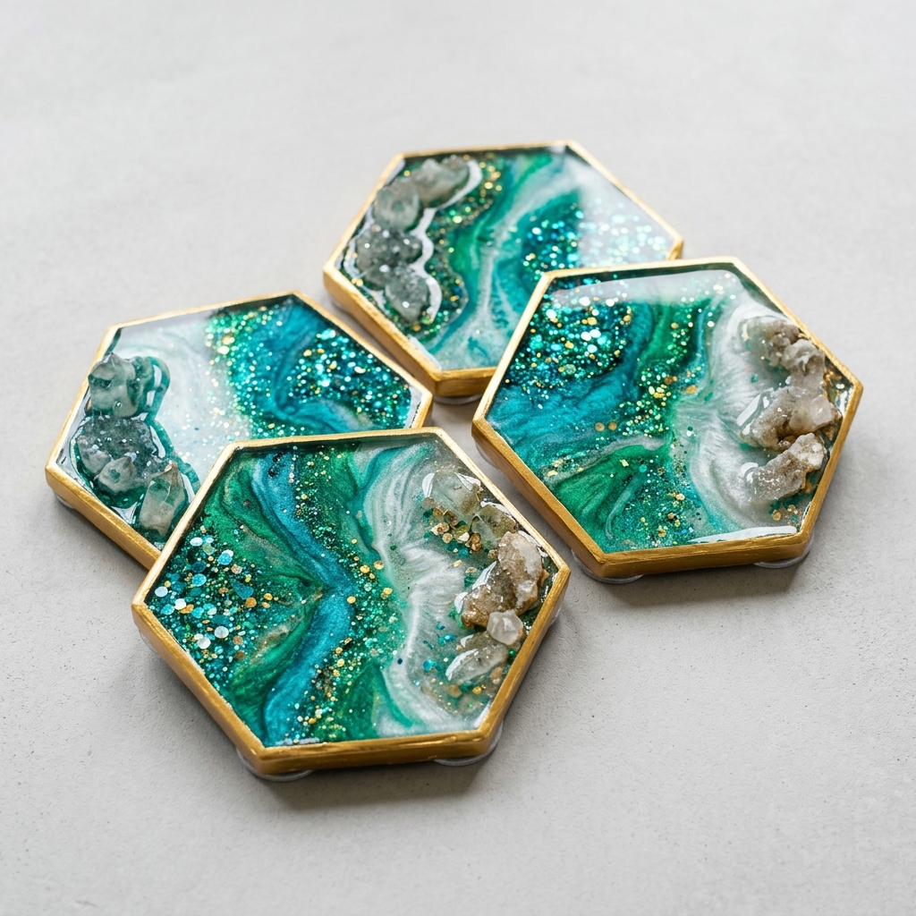 Geode Resin Coasters
